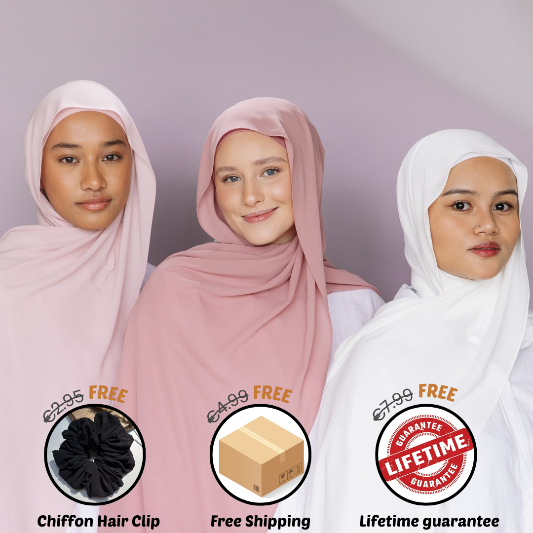 Instant Chiffon Hijab with Built-in Magnets